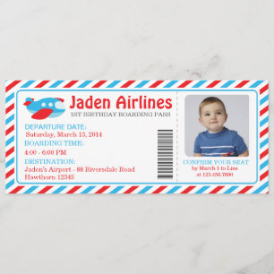 Vliegtuigaanvoerbiljet / Vliegtuigticket Kaart