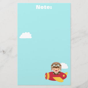 vliegtuigavontuur van de luipende vliegtuigjongen briefpapier