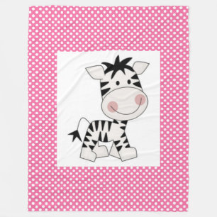 Vliegtuigbak/Baby-Zebra Fleece Deken