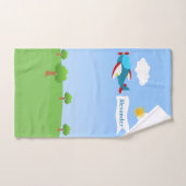 vliegtuigbanner bad handdoek (Handdoek)