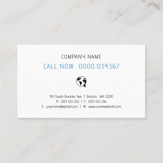 Vliegtuigbestuurder | Luchtvaart Visitekaartje (Achterkant)