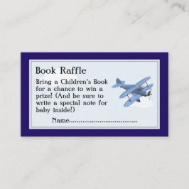Vliegtuigboek Raffle Tickets, Baby shower Game Informatiekaartje