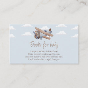 Vliegtuigboeken voor Baby, Reis Baby shower Informatiekaartje