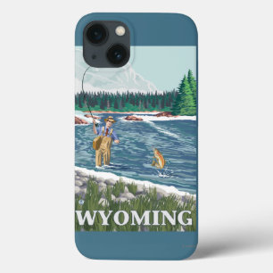 Vliegtuigboot WyomingVintage Travel Poster iPhone 13 Hoesje