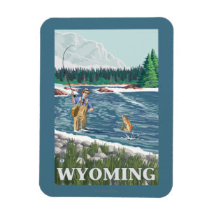 Vliegtuigboot WyomingVintage Travel Poster Magneet