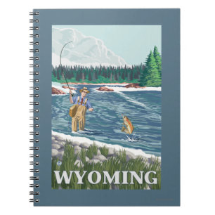 Vliegtuigboot WyomingVintage Travel Poster Notitieboek