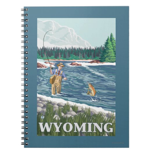 Vliegtuigboot WyomingVintage Travel Poster Notitieboek (Voorkant)
