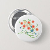 Vliegtuigborstel- en schilderstijlbloemen ronde button 5,7 cm (Voorkant /achterkant)