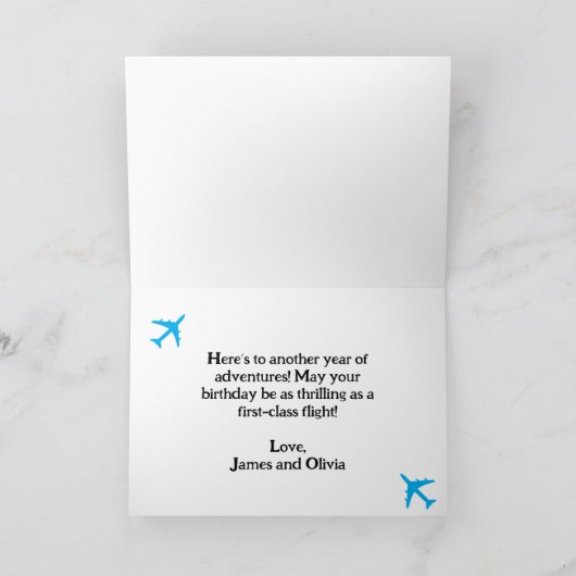 Vliegtuigcockpit, Cool Aviation Pilot Verjaardag Kaart (Binnen)