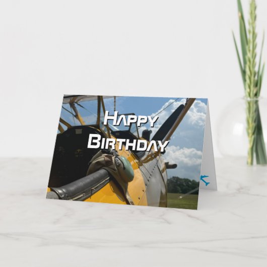 Vliegtuigcockpit, Cool Aviation Pilot Verjaardag Kaart (Voorkant)