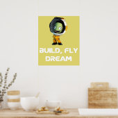 Vliegtuigcrash Kerbal ruimteprogramma Kerbal Poster (Keuken)