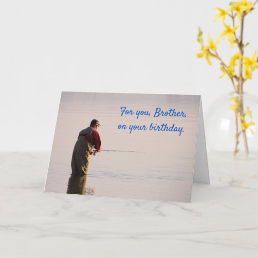 Vliegtuigdag "voor broeder" kaart (Gele Bloem)