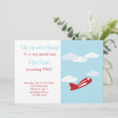 Vliegtuigdaguitnodiging Kaart (Staand voorkant)