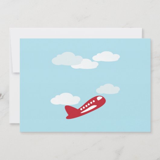 Vliegtuigdaguitnodiging Kaart (Achterkant)