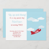 Vliegtuigdaguitnodiging Kaart (Voorkant / Achterkant)