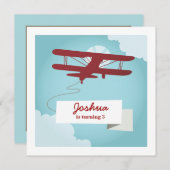 Vliegtuigdaguitnodiging Kaart (Voorkant / Achterkant)