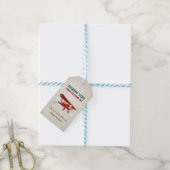 Vliegtuigdank voor labels avontuurreizen cadeaulabel (Met Touw)