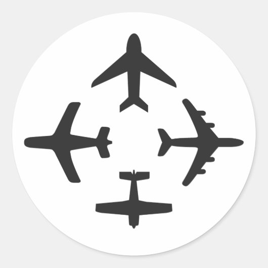 Vliegtuigen 1 Sticker (Voorkant)