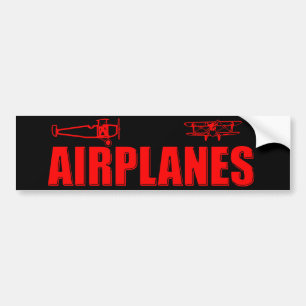 vliegtuigen bumpersticker