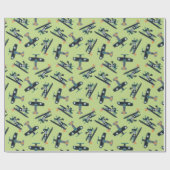 vliegtuigen cadeaupapier (Vlak)