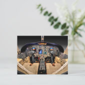 Vliegtuigen cockpit briefkaart (Staand voorkant)