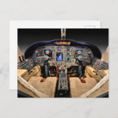 Vliegtuigen cockpit briefkaart (Voorkant / Achterkant)