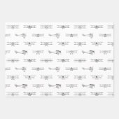 vliegtuigen die als DOUANEKLEUR worden beschouwd Inpakpapier Vel (Voorkant 3)