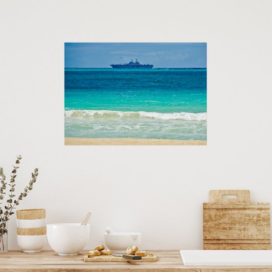 Vliegtuigen draaggolffecten poster (Keuken)