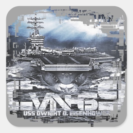 Vliegtuigen drager Dwight D. Eisenhower Sticker (Voorkant)