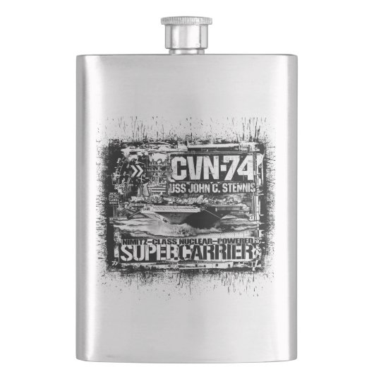 Vliegtuigen drager John C. Stennis Classic Flask Flacon (Voorkant)