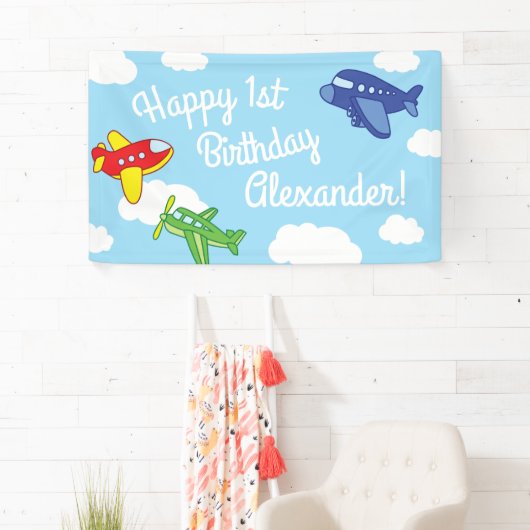 Vliegtuigen en straalvliegtuigen van de eerste ver spandoek (Insitu)