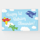 Vliegtuigen en straalvliegtuigen van de eerste ver spandoek (Horizontaal)