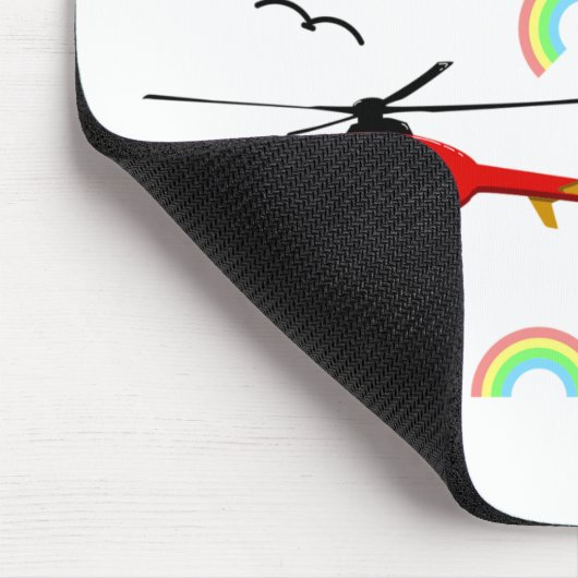 Vliegtuigen, helikopters en luchtballonnen muismat (Hoek)