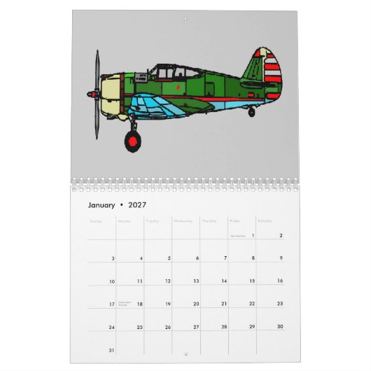 vliegtuigen kalender (Jan 2027)