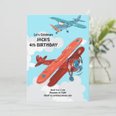 Vliegtuigen Kinderverjaardag Kaart (Staand voorkant)