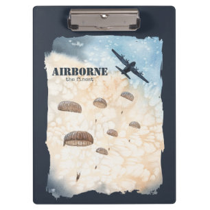 Vliegtuigen met de beste paratroopers, speciaal ge klembord