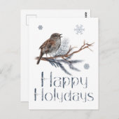 Vliegtuigen met een stekelvertakking en zingingen briefkaart (Voorkant / Achterkant)