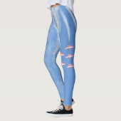 Vliegtuigen met hoge vliegfrequentie op blauw leggings (Links)