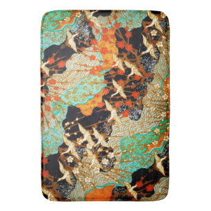 VLIEGTUIGEN MET SPRING FLOWERS Japanse Floral Badmat