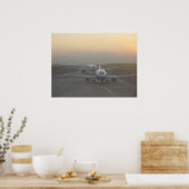 Vliegtuigen op een baan poster (Keuken)