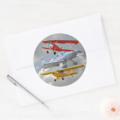 VLIEGTUIGEN RONDE STICKER (Envelop)