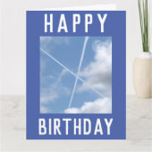 Vliegtuigen trails vormen een Saltire in Sky Kaart (Voorkant)