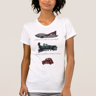 vliegtuigen, treinen en auto's t-shirt