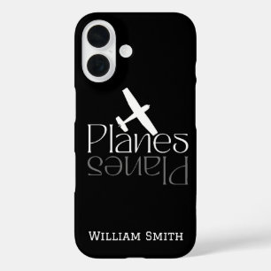 Vliegtuigen Typografie & Cessna Vliegtuig,Minimali iPhone 16 Hoesje