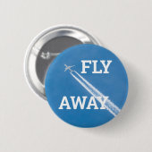 Vliegtuigen vliegen in de blauwe lucht ronde button 5,7 cm (Voorkant /achterkant)