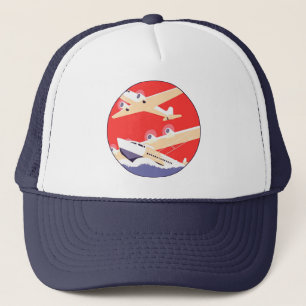 Vliegtuigen vliegen Vintage Propeller Trucker Pet