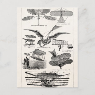 Vliegtuigen Vliegtuigen Retrovliegtuigen Briefkaart