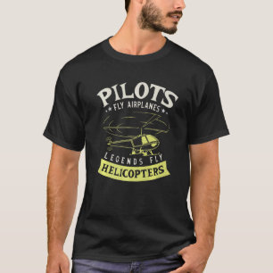 Vliegtuigen voor piloten die vliegen met helikopte t-shirt