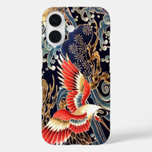 VLIEGTUIGEN, WAVES, SPRINGSTROMEN Japanse Floral iPhone 16 Hoesje