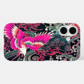 VLIEGTUIGEN, WAVES, STROOKERS Roze Japanse Floral Case-Mate iPhone Case (Achterkant (horizontaal))